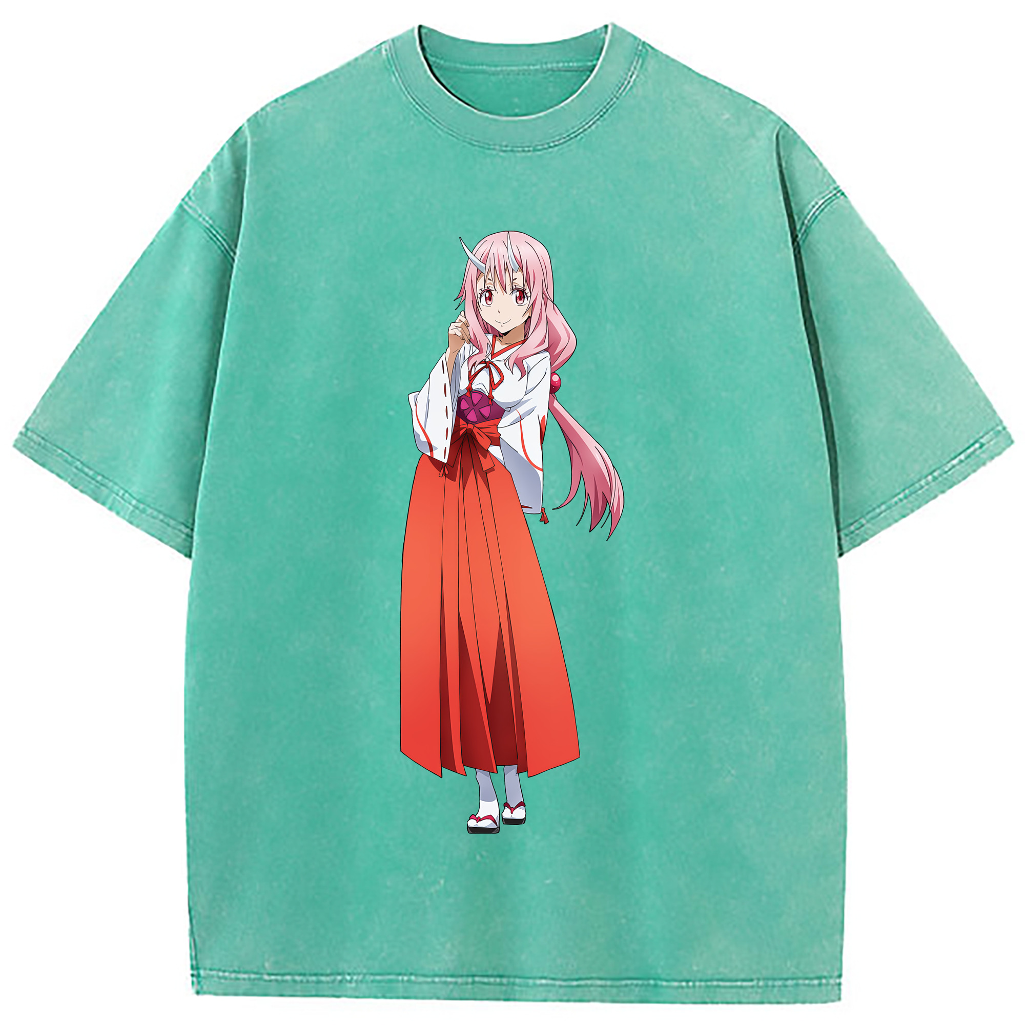 （画像用） 転スラ Regarding Reincarnated to Slime 綿100% ヴィンテージ風 半袖Tシャツ（フロントプリント）